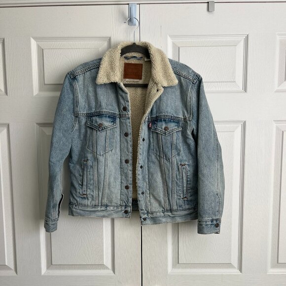 Levi's 90s Sherpa Trucker Jacket Size M - Picture 4 of 6